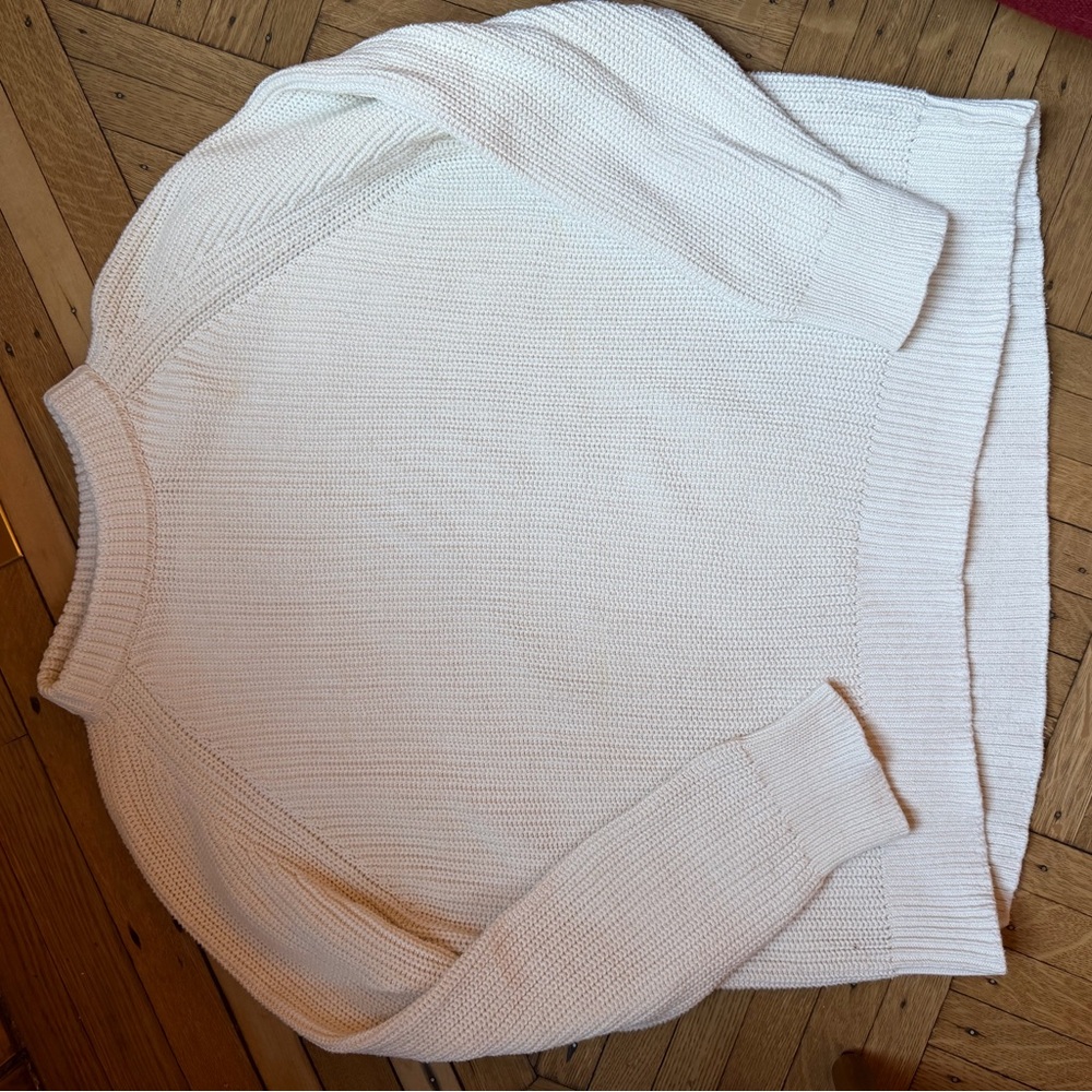 Jenni Kayne Oversized Cream Crewneck Sweater